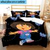 3PCS The Explorer Do-ra Adventure 3pcs Bedding,Including 3PCS Duvet Cover And 2pcs Pillowcases Perfect for Christmas,Ideal for Bedroom, Dormitory