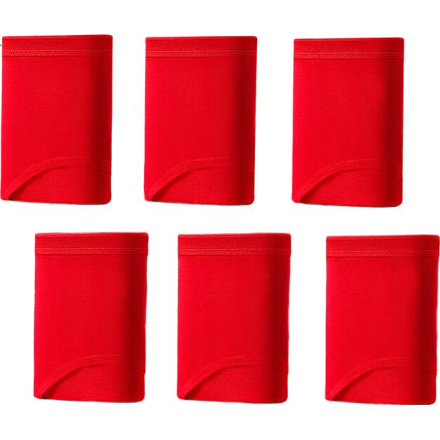 Ordifen Women's Red Underwear for Zodiac Year, 100% Pure Cotton Extended Crotch Red Panties, 10A Antibacterial Underwear, 4 Pieces