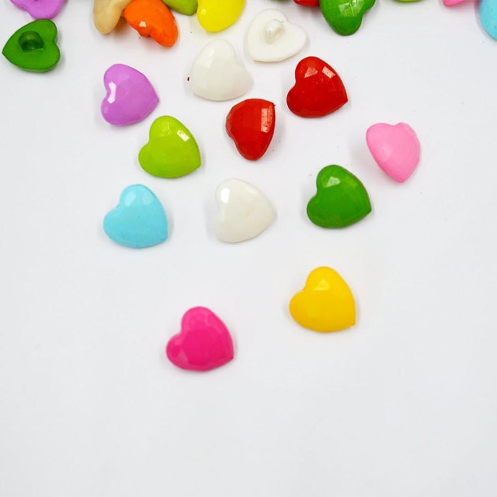 200 PCS Nylon Cute Peach Heart Shape Children Sweater Buttons for Sewing Fasteners Scrapbooking DIY