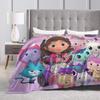 G-Gabby’s Dollhouseds Plush Blanket Boy Girl  Flannel Bedding Throws For Couch Bed Super Warm Custom DIY Quality Bedspread Gift