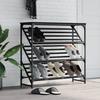 VidaXL Shoe Rack Black 90x30x85 Cm Engineered Wood 833428