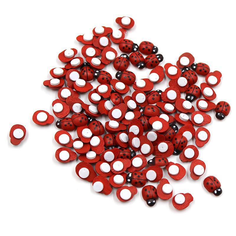 Handmade Cartoon Ladybug Hair Clips & Wooden Beetle Magnets