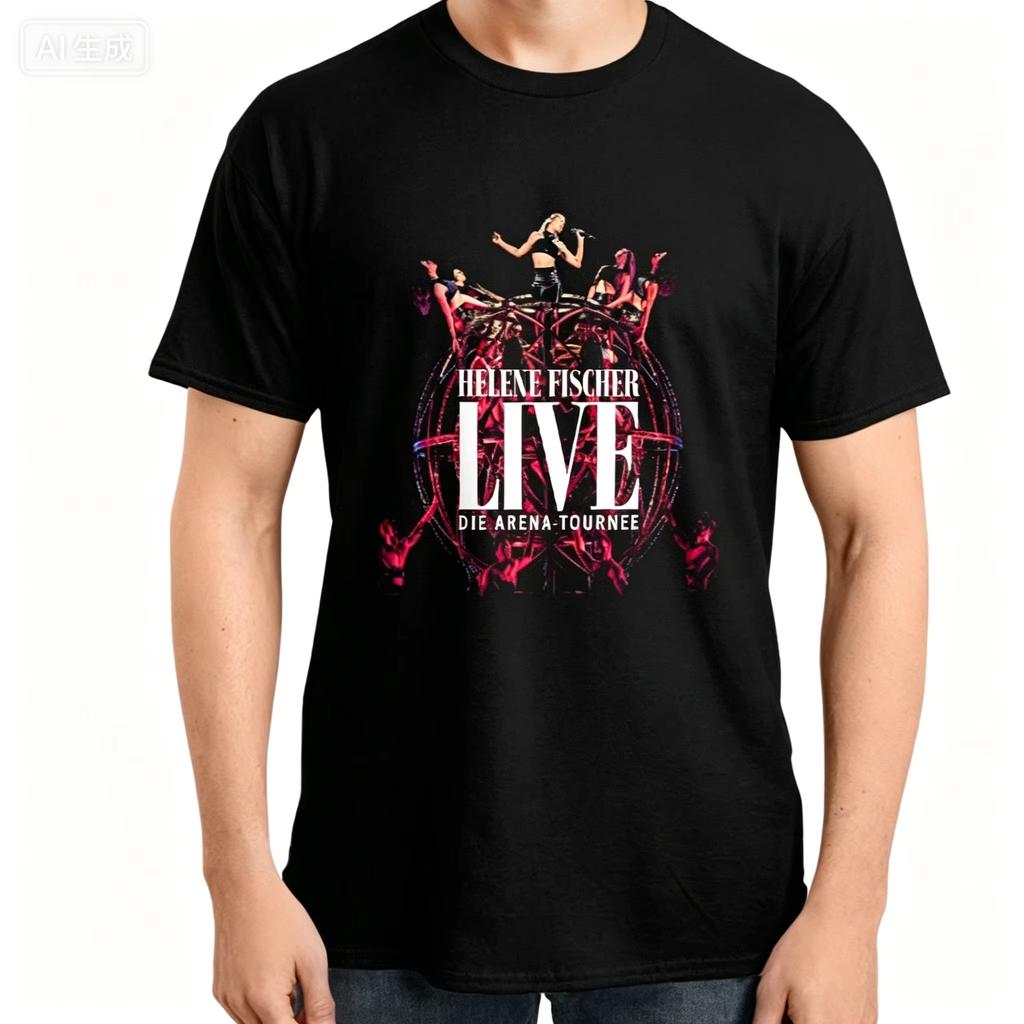 Men Women's Helene Fischer 360° Stadium Tour 2026 Graphic T Shirt Merchandise Funny Pure Cotton T Shirt Tee Clothing Classic