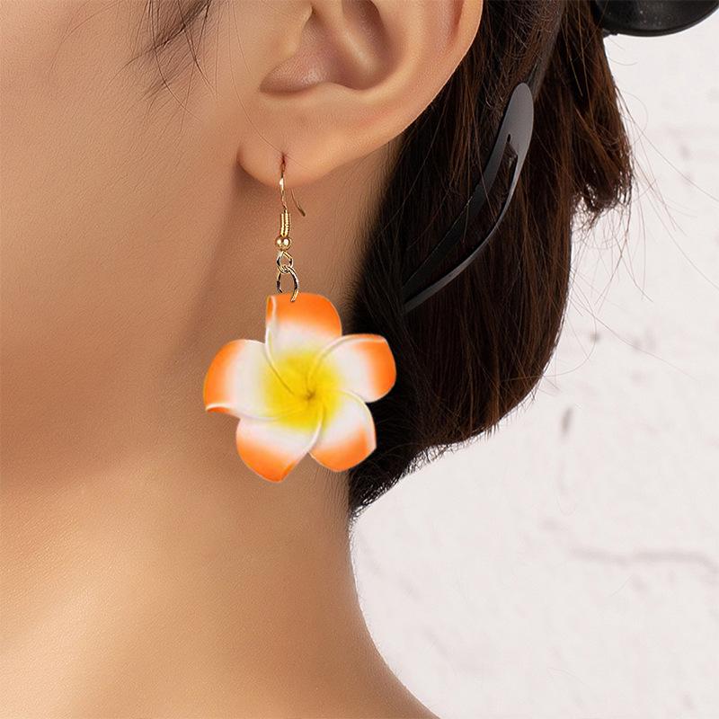 Plumeria Earrings - Versatile Travel & Daily Wear, 8 Color Options