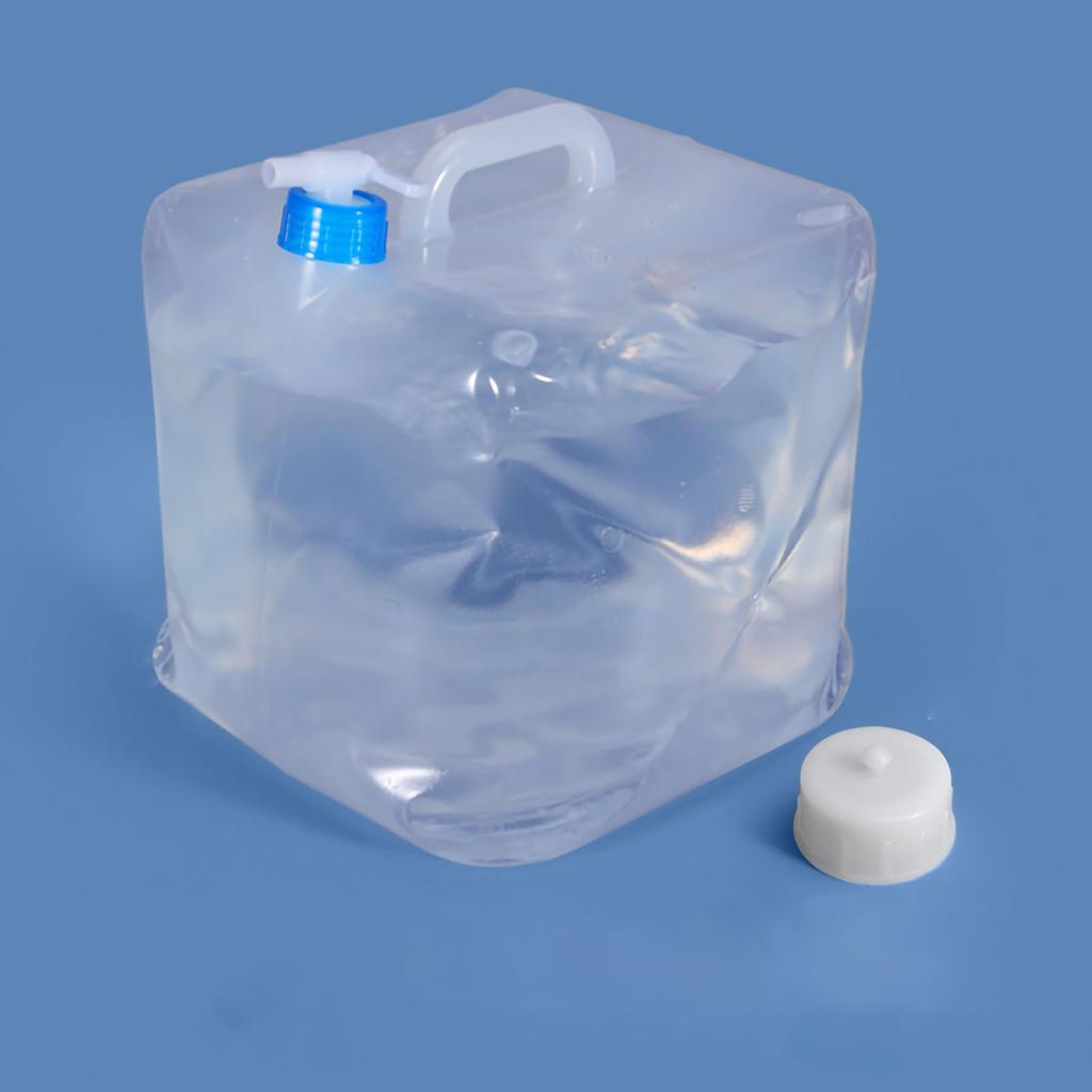 Collapsible Water Container Large Capacity with Tap Sealed Cap Folding Soft Water Carrier for