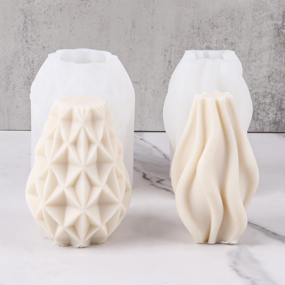 DIY Candle Silicone Mold Making irregular Geometric Waves Mould 3D Shape Resin Epoxy for Handmade Soap Craft Moulds Home Decor