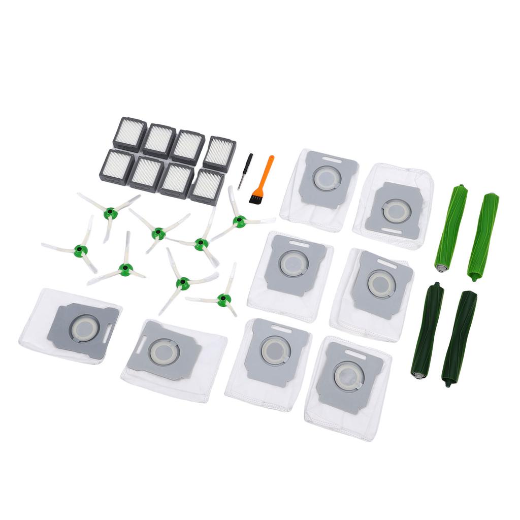 30Pcs Set Vacuum Cleaner Replacement Parts Accessories Fit for I3 Series 2 Pairs Roller Brush 8 Filters 8 Side Brushes 8 Bags