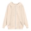 Women's Fashionable Casual Solid-color Long-sleeved Pullover Hooded Jacket