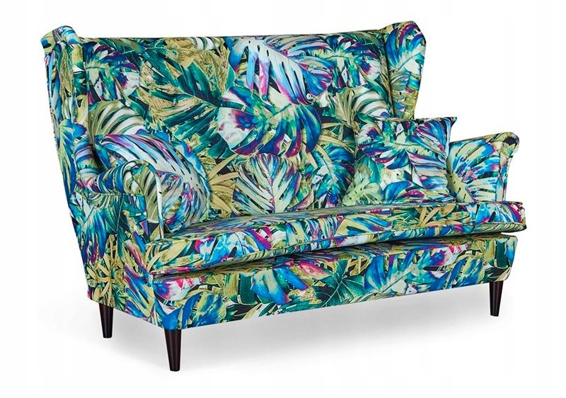 Ari Print Wingback Sofa Set, Armchairs, Pouffes, Family Furniture Set
