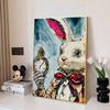 Disney 5D DIY Diamond Painting Alice in Wonderland White Rabbit Oil Painting Embroidery Mosaic Cross Stitch Home Decoration Gift Crafts