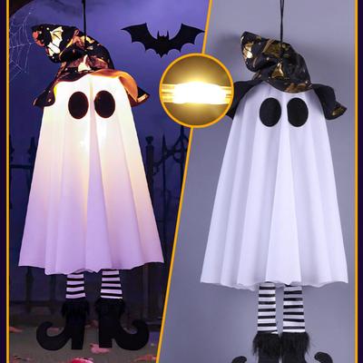 Halloween Deko LED Leuchtende Hexe Geist für Halloween Party Zuhause Innen Außen Hof Dekoration Gruselige Hängeornamente Geschenk