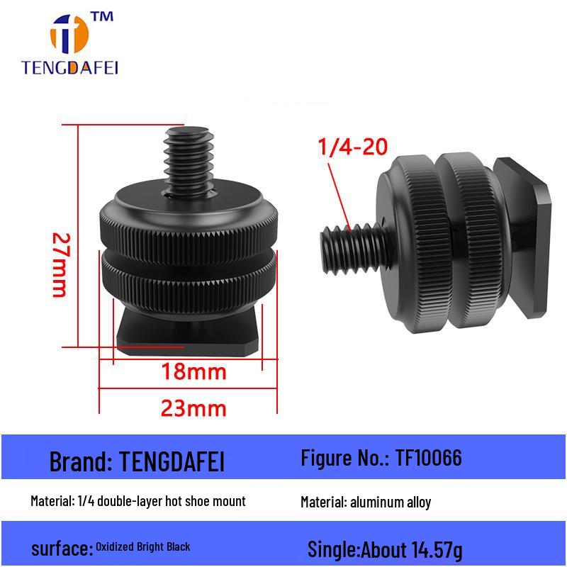 Reversible 1/4" Male To 3/8" Female Adapter for Camera Tripod Ball Head with M4-M8 Conversion Screws