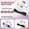 Secador de Lámpara UV Profesional de 57 LED para Uñas para Secado de Esmalte en Gel con Sensor Automático 4 Ajustes de Temporizador Equipo de Luz UV para Manicura