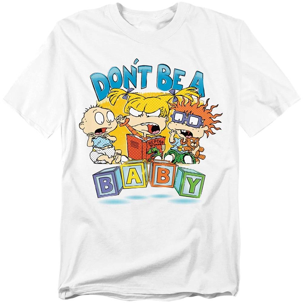 Rugrats - Don t Be A Baby Blocks - Unisex Short Sleeve Children s T-shirt - White 110