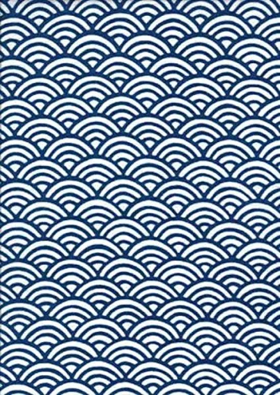 Todaya Shoten Tenugui Hand Seigaiha Pattern 620 Niwa-zome (Japanese Towel)