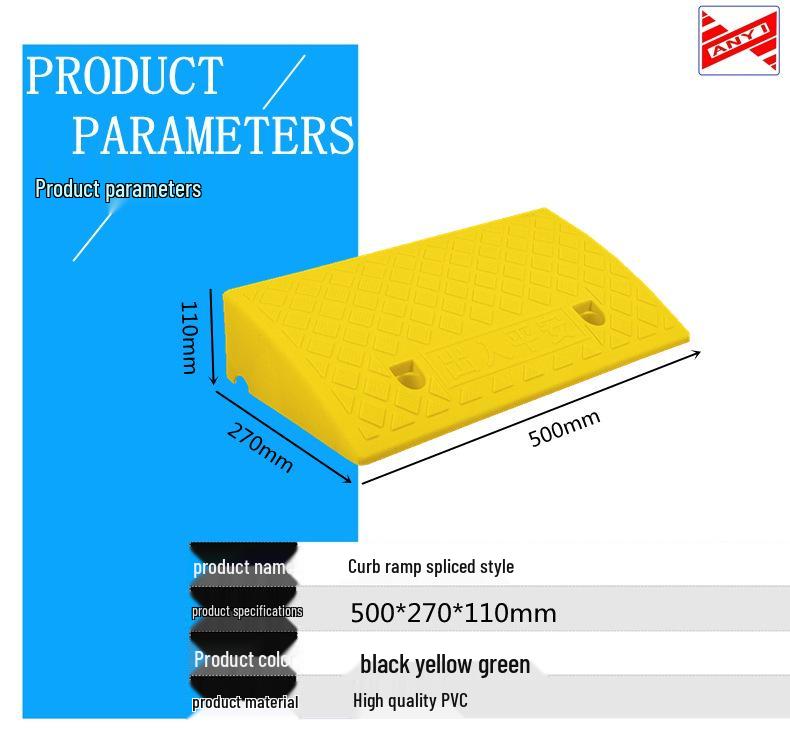 Portable Curb Ramp Triangle Pad for Cars