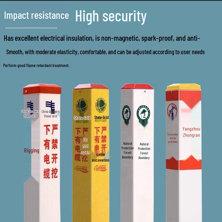 Маркер из стекловолокна: Придорожный предупредительный столб газопровода и верстовой столб