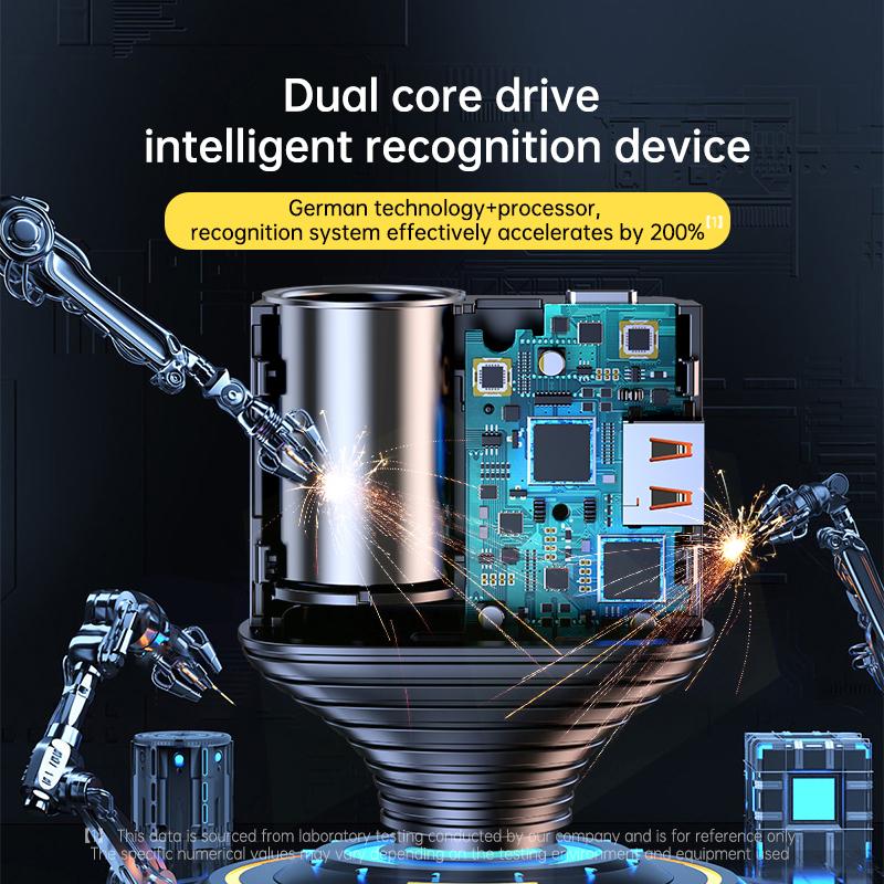 SEAMETAL Car Charger Fast Charging 4 in 1 PD45W Type-C USB Port Car Phone Charger Adapter with Voltage Monitor