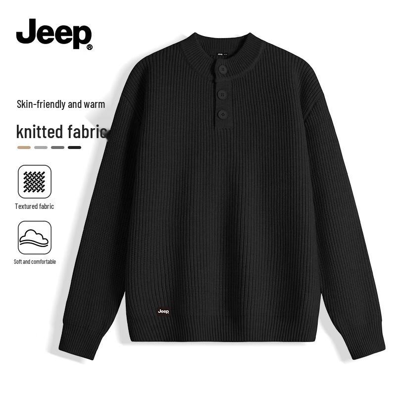 Jeep Men's Retro Henley Sweater