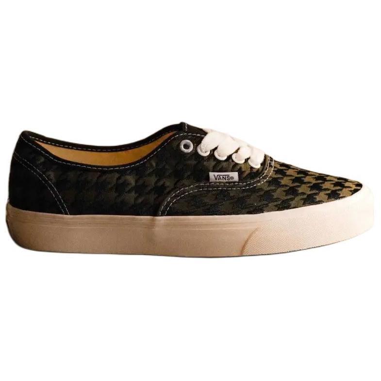 Vans Authentic Houndstooth Comfortable Versatile Low-Top Skate Shoes Unisex Sneaker Green Black VN000BW5DFP