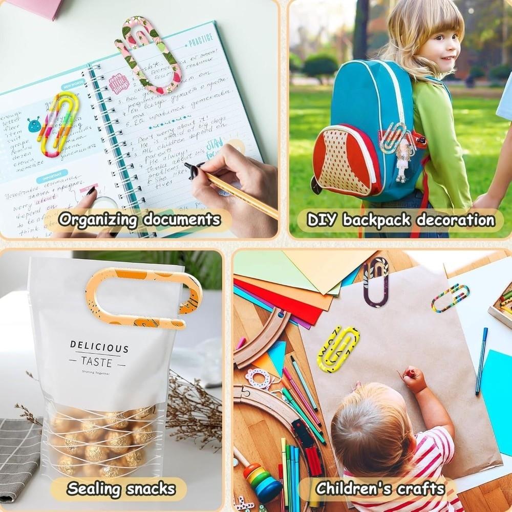 9pcs Acrylic Heat Transfer Bookmark Creative DIY Pattern Paper Clip  Student