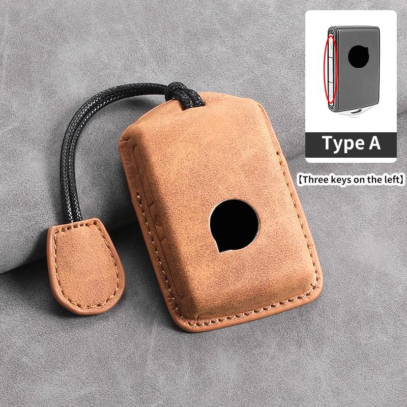 3 Button Leather Car Key Case Cover for Volvo S60 S90 XC40 XC60 XC90 V60 V90 T6 T8 Auto Key Shell Protection Accessaries