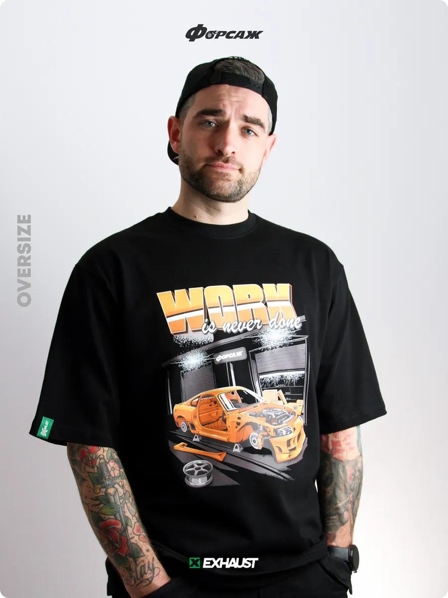 

Oversized Fast & Furious SUPRA WORK print T-shirt M