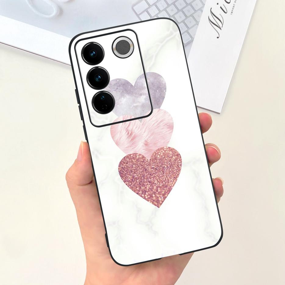 For Vivo V27 Case Vivo V27e V2237 Cute Fashion Painted Cover Soft Silicone Phone Case For Vivo V27 Pro V 27 V27e Back Cover Bags