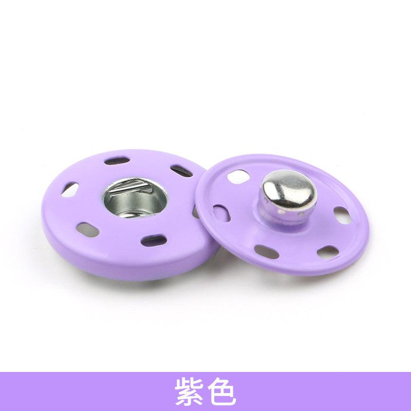 Скрытая пуговица Женская пуговица Детская одежда Большая пуговица для матери Кашемировое пальто Кнопка Невидимая круглая металлическая пуговица Purple * 16L = 10.0 MM