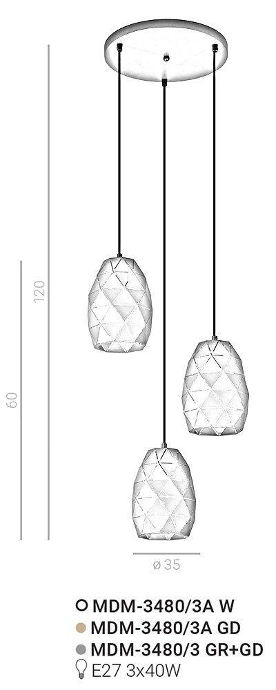 Lampa wisząca Harley MDM-3480/3A GD Italux