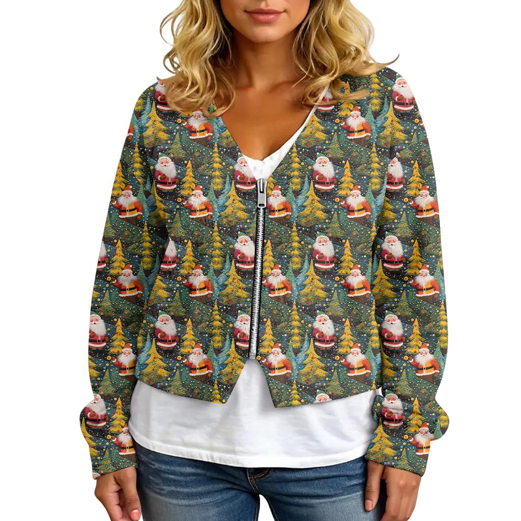 Dame Gensere med glidelås Sweatshirts Langermet Oversized Jakker Myke Casual Løse Tunikatopper