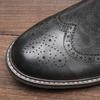 Męskie buty Chelsea Moda Retro Męskie Skórzane Buty Brogsy Botki