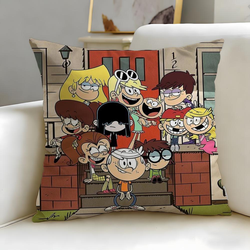 Husa de pernă populară de desene animate The Loud House – Moale și Ușor de Spălat – Versatilă pentru Canapea, Pat, Călătorie și Birou
