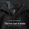 Jeanswest Men's Waffle Knit Fleece Lined Hooded Sweatshirt
