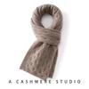 100% Pure Cashmere Knit Scarf for Women - Warm, Fashionable, Hollow Design for Autumn/Winter