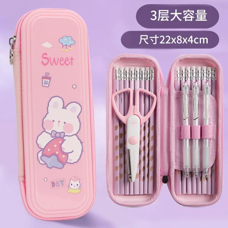 3D Pencil Case, Adorable Panda EVA Design, Large Capacity Waterproof Pencil Case, Stationery Pouch for School Supplies