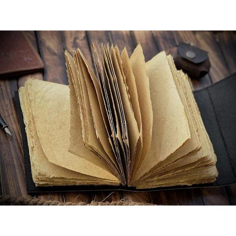 Handmade Leather Journal Fox Vintage Notebook Diary for Gift Diary