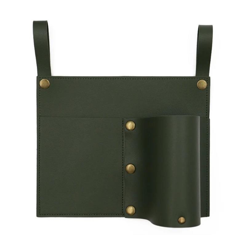 1PC Camping Chair Pocket Beach Chair Pouch with 2 Leather Pockets Wheelchair Side Bag for Bedside/Outdoor/Beach/Camping