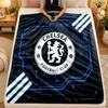 Flannel BlanketChelsea FC Warm Soft Throw Blanket for Indoor Sofa Bed Living Room Use