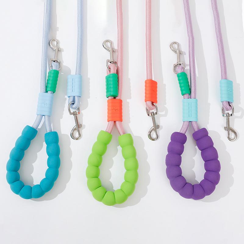 Comfortable Foam Handle Pet Leash for Dog Dopamine Versatile Outdoor Walking Anti-escape Double Dog Harness Collar Para Perro