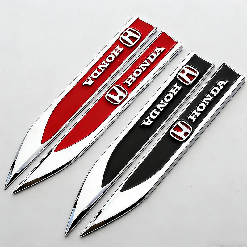 2Pcs Metal Stickers Car Body Decoration Stickers For Honda Civic FIT Accord Prelude CRV 5th Mugen CRZ CRX Jazz HRV Pilot Odyssey PH2 rlgc6