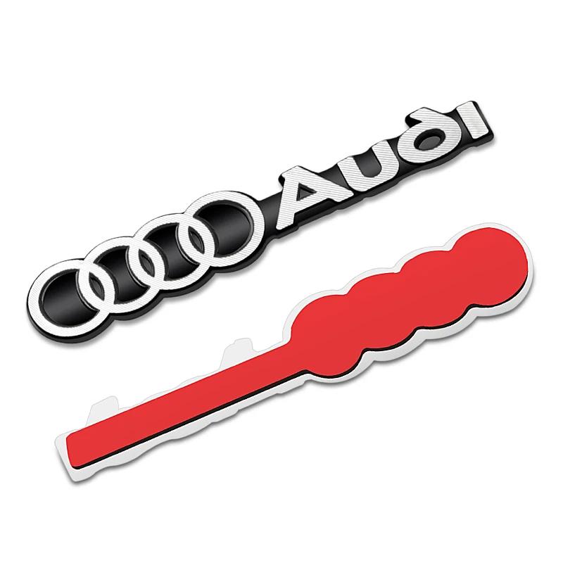 4pcs car audio decorate 3D Aluminum Badge Emblem Sticker For Audi A4 A3 A5 A6 A1 A7 A8 Q2 Q3 Q5 Q7 Q8 TT Accessories Car Styling