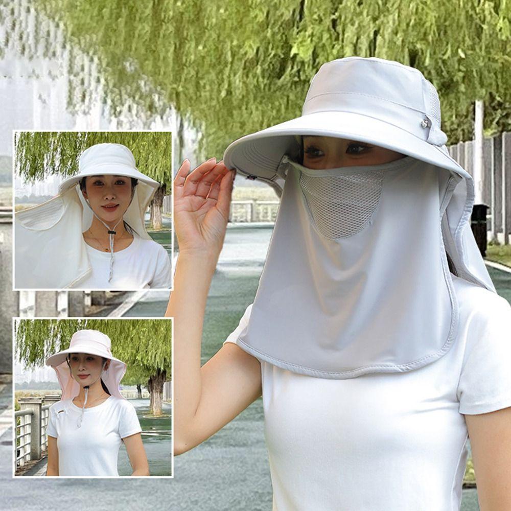 Wide Brim Bucket Hat Anti-UV Mountaineering Caps Large Fisherman Hat  Man