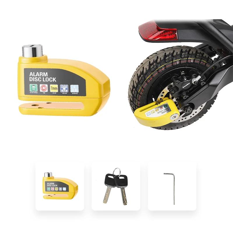Electric Scooter Motorcycle Alarm Disc Lock Metal Waterproof Anti-theft Brakes Disc Lock Motorcycle Bicycles Scooter Bike Parts