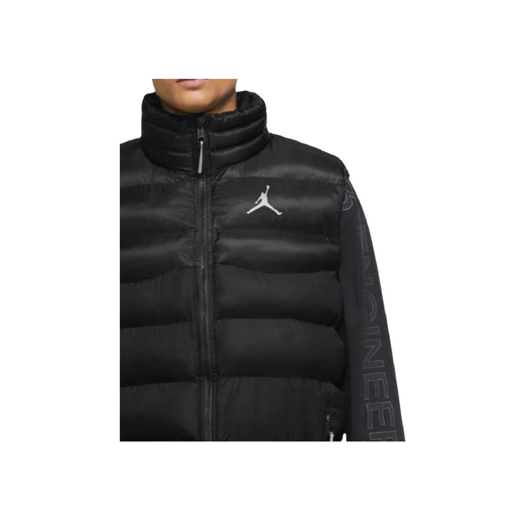 Jordan Zipper Solid Color Stand Collar Sleeveless Vest Men Vest Black CN4267-015