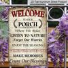 2D Flat "Welcome To Our Porch" Rustic Aluminum Decorative Sign Farmhouse Entryway Decor Front Porch & Entryway Decor, Rustic Farmhouse Patio