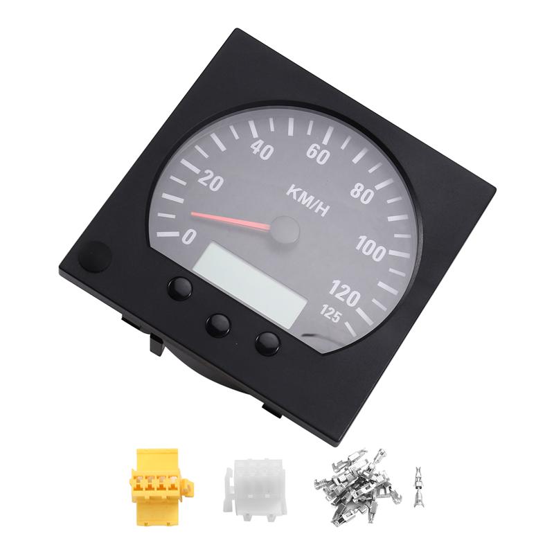 A58X-Universal 140Mm Diameter Speedometer Truck 0-125Km/H With Odometer Backlight 9-36V