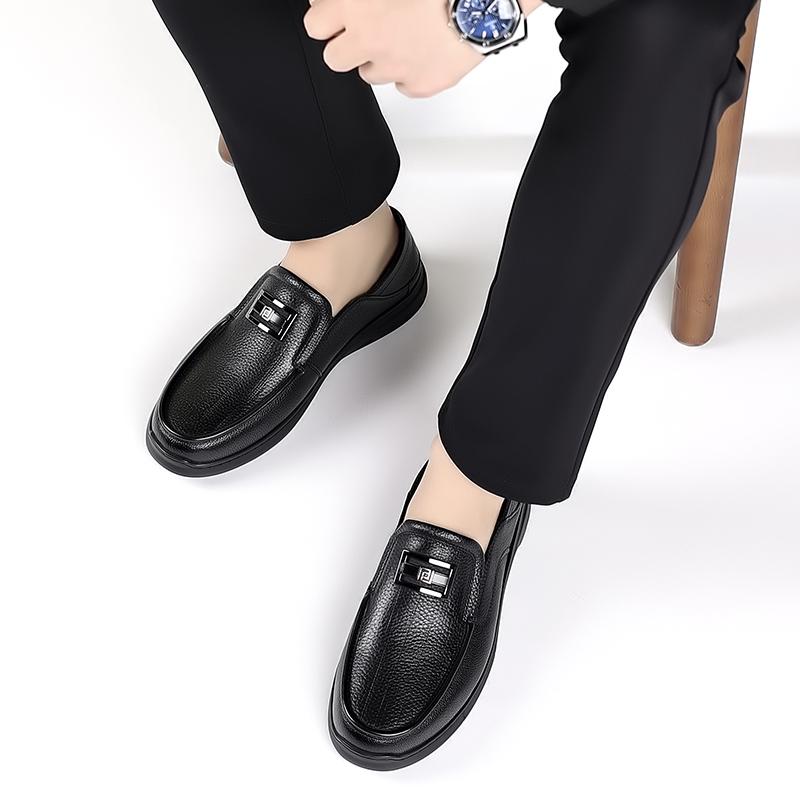 Fashion Men's Spring Luxury Brand Loafers Soft Sole Comfortable Dress Shoes Mens Slip On BusinessShoes Fashion Leather Casual Shoes