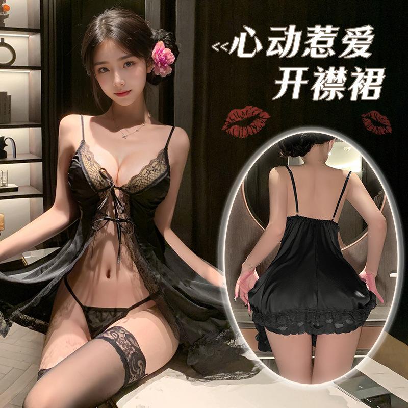 Wantonly Provoke Love, Open Chest Before Lacing, Nightdress, Erotic Underwear, Sexy Pure Desire Perspective