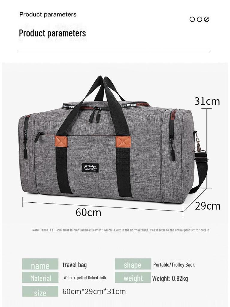 Lightweight Travel Bag: Large Capacity, Folding, Unisex, Portable Luggage & Messenger Bag for Business Trips